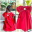 Trang phục Noel/ Tết màu đỏ/ màu hồng cho bé. Đầm nơ đỏ cotton hàng loại 1 cho bé 10-40kg