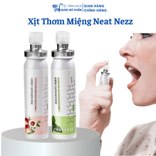 Xịt thơm miệng Neatnezz hương vị the mát không cay hỗ trợ tình trạng khô miệng ngăn ngừa sâu răng 20ml