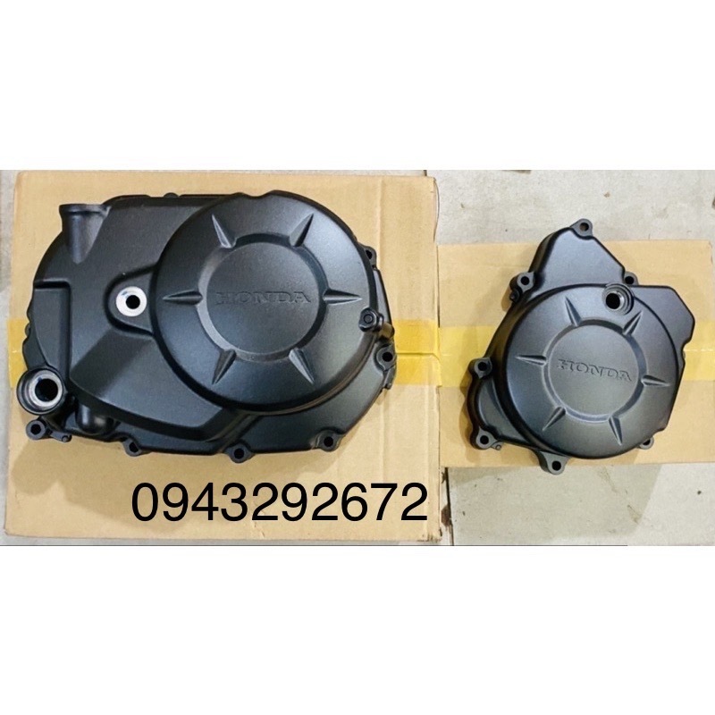 Nắp Máy - Nắp Côn - Nắp Điện Wave A110 Màu Đen Nhám Honda