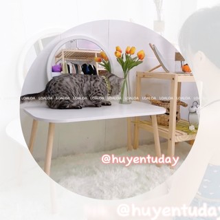 Bàn trang điểm gương lớn Single O, bàn học bệt decor phong cách bắc âu hiện đại