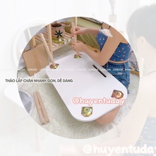 Bàn trang điểm gương lớn Single O, bàn học bệt decor phong cách bắc âu hiện đại