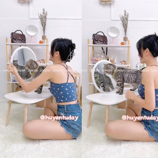 Bàn trang điểm gương lớn Single O, bàn học bệt decor phong cách bắc âu hiện đại