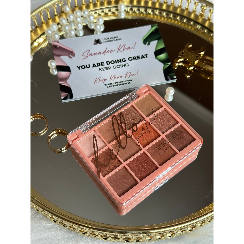 Phấn má 4in1 Sivanna 2 tầng má hồng phấn mắt highlight tạo khối bản nội địa Thái ekkamai beauty