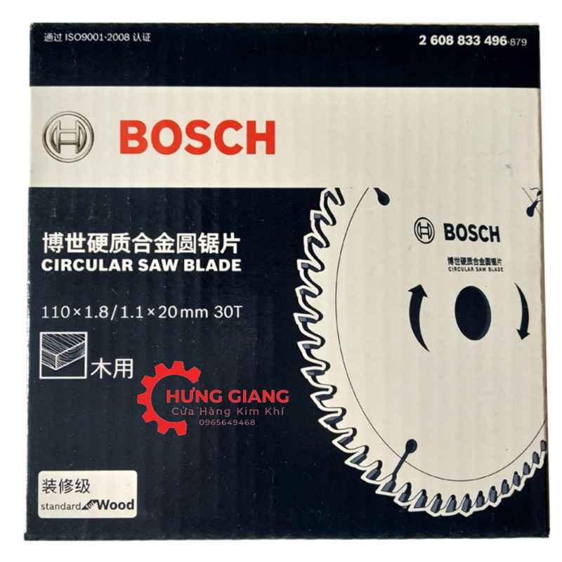 Lưỡi Cắt Gỗ BOSCH 110x20mm Chuyên Dùng Cắt Gỗ Sắc Bén Sử Dụng Tất Cả Các Máy Cắt Gỗ