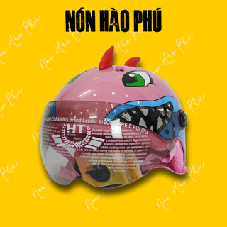 Mũ bảo hiểm trẻ em 4-12 tuổi HÌNH CÁ MẬP, CÓ KÍNH chất liệu nhựa ABS an toàn cho trẻ. nón ảnh 4