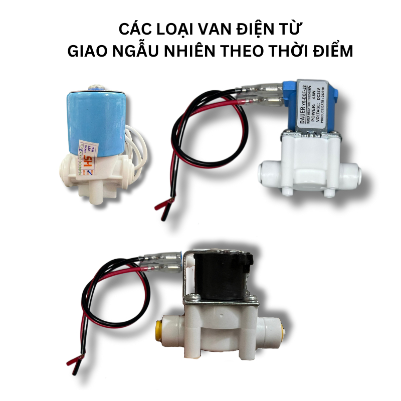 Combo Linh kiện máy lọc nước (BH 1 đổi 1) Van Điện Từ, Van Áp Cao, Van Áp Thấp, Van Flow Thải cho máy RO