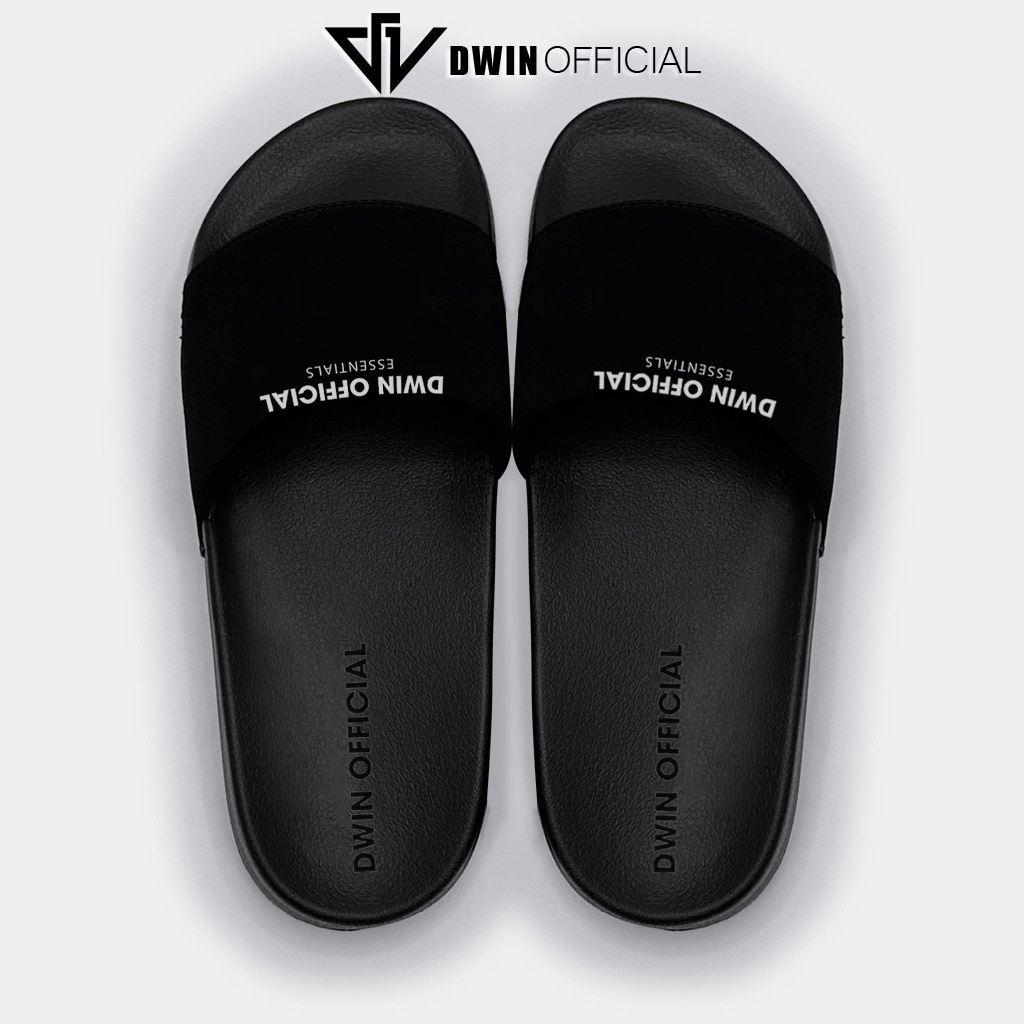 Ảnh Dép quai ngang nam nữ slipper DWIN đen fullbox local brand 4