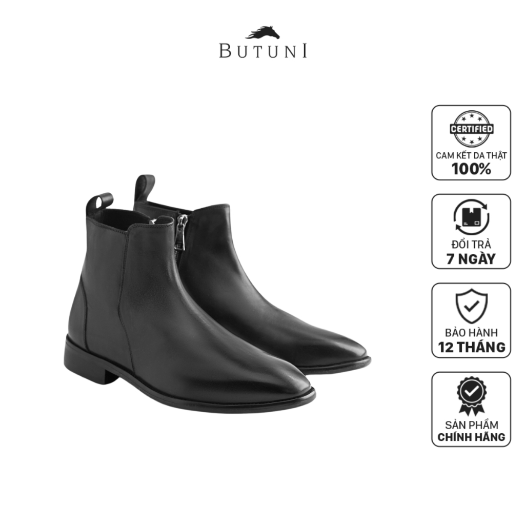 Giày Boot Nam BUTUNI Luca Chelsea Boot Da Bò Đế Phíp City Khâu Thủ Công Cao  Cấp Chính Hãng | Shopee Việt Nam