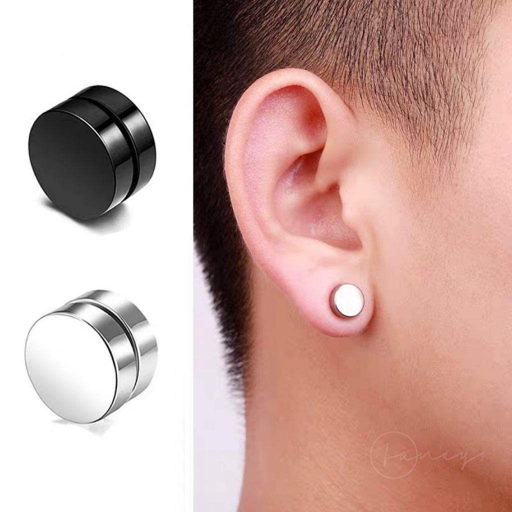 Khuyên tai nam châm Fancy cá tính không cần bấm lỗ, khuyên kẹp nam nữ chất liệu titan không gỉ