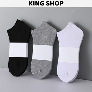Tất nam cổ lửng siêu xịn thoáng mát cotton co dãn cao cấp mịn màn Kingshop T054