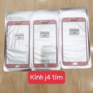 Kính samsung j4, kính ép màn hình có keo oca, kính ép liền keo sam sung j400