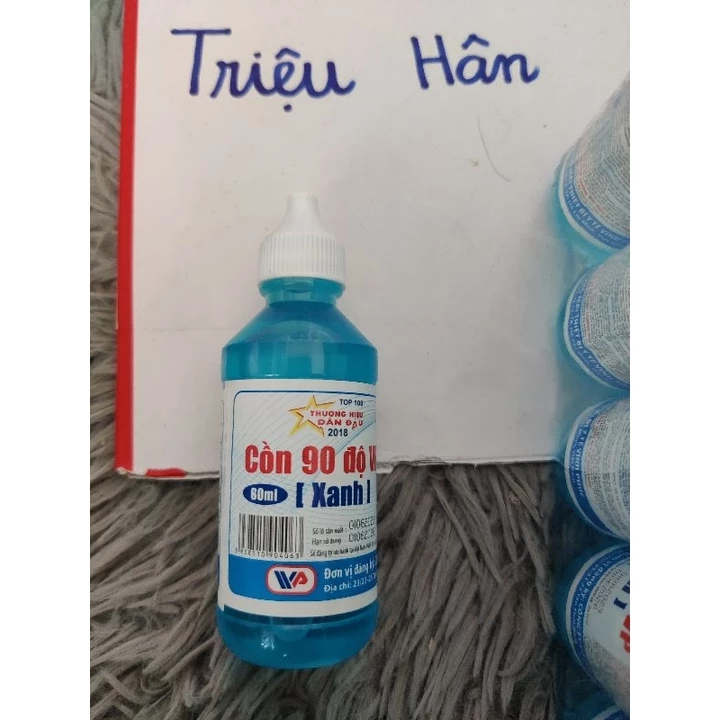 2 chai cồn y tế 90 độ xanh chai 60ml