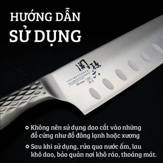 Dao bếp Nhật cao cấp KAI Shoso Santoku Hollow - Dao thái 3 trong 1 chống dính AB5157 (165mm)