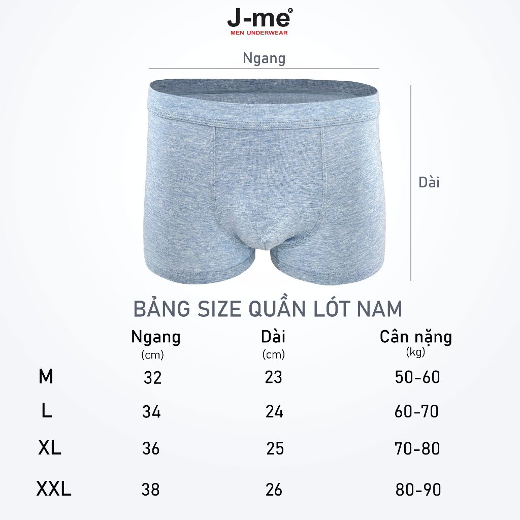 Product image Quần boxer nam J-me, chất thun cotton mềm mại, co dãn tốt, kháng khuẩn - JM653SH 1