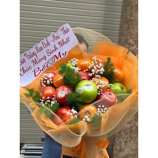 [ HOẢ TỐC ] [ JENNY FRUIT ] Giỏ quà tặng trái cây kèm bông BT201