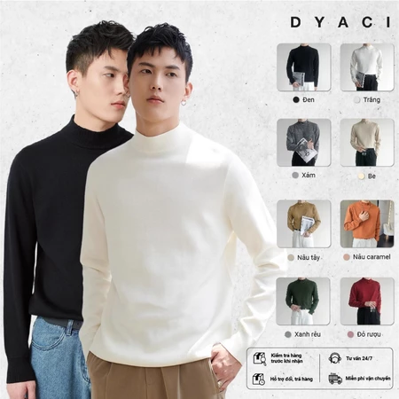 Áo Len Nam Nữ Cổ Lọ 3 Phân Form Basic Dài Tay Dày Đẹp Mềm Mịn Ấm Áp Thu Đông Hàn Quốc Nhiều Màu DYACI AL96