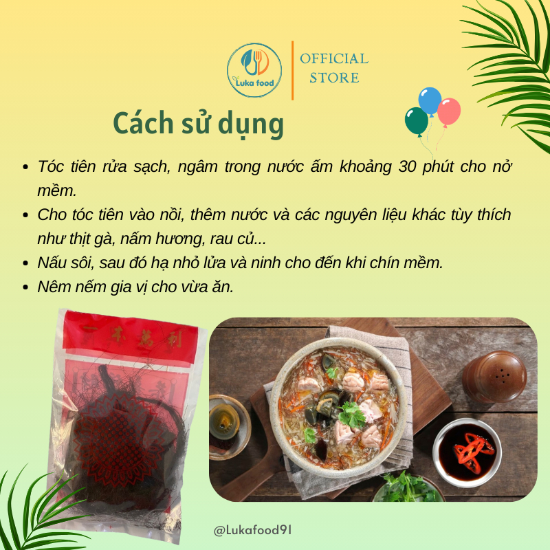 Tóc Tiên Khô Thượng Hạng 15g - Nguyên Liệu Nấu Súp Cua, Súp Hải Sản Giòn Ngon, Sạch Cát Nở Nhiều, Chuẩn Vị Hoa Luka Food