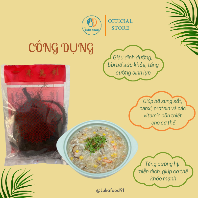 Tóc Tiên Khô Thượng Hạng 15g - Nguyên Liệu Nấu Súp Cua, Súp Hải Sản Giòn Ngon, Sạch Cát Nở Nhiều, Chuẩn Vị Hoa Luka Food