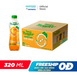[SALE 15.7] Thùng 24 Chai Nước Trái Cây Twister Cam (320ml /chai)