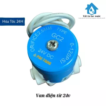 Van điện từ 24V 💥 CHÍNH HÃNG 💥 van máy lọc nước tròn xanh, hệ thống tưới phun sương