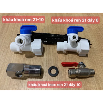 Khoá Chia Máy Lọc Nước đầu vào ,khẩu khoá nhựa đầu vào ren 21 dây 10, ren 21 dây 6 dùng cho máy lọc nước,phun sương..