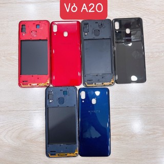Lưng vỏ samsung a20, nắp nhựa, khung nhựa giữa, khung sườn màn hình benzen, a205. ss a20.