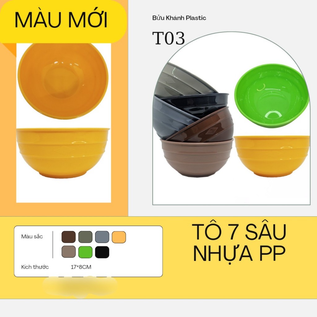 Tô nhựa dẻo BKP đủ màu 17cm | Shopee Việt Nam