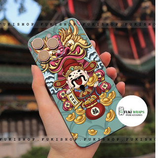 Tấm dán Skin Mặt Sau Thần Tài MS026 FULL VIỀN 15 pro max,14 pro max,13 pro max,12 pro max,11 pro max - FukiShop