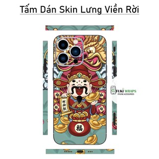 Tấm dán Skin Mặt Sau Thần Tài MS026 FULL VIỀN 15 pro max,14 pro max,13 pro max,12 pro max,11 pro max - FukiShop