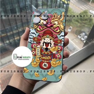 Tấm dán Skin Mặt Sau Thần Tài MS026 FULL VIỀN 15 pro max,14 pro max,13 pro max,12 pro max,11 pro max - FukiShop