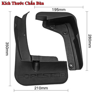 Chắn Bùn Subaru Forester Các Đời Chất Liệu Nhựa Dẻo Bộ 4 Chiếc Có Kèm Ốc Vít
