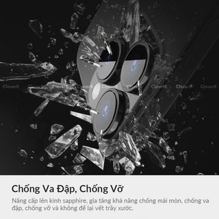 Kính Cường Lực Camera URR cho iPhone 17 Pro Max Viền Titan Sapphire