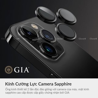 Kính Cường Lực Camera URR cho iPhone 17 Pro Max Viền Titan Sapphire