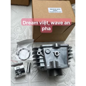 Bộ Hơi Xe Dream Việt 100, Wave Alpha, Wave RS 100 Hàng Cao Cấp - Trọn Bộ Lòng Xi Lanh Piston Bạc Xe Máy Honda 100cc