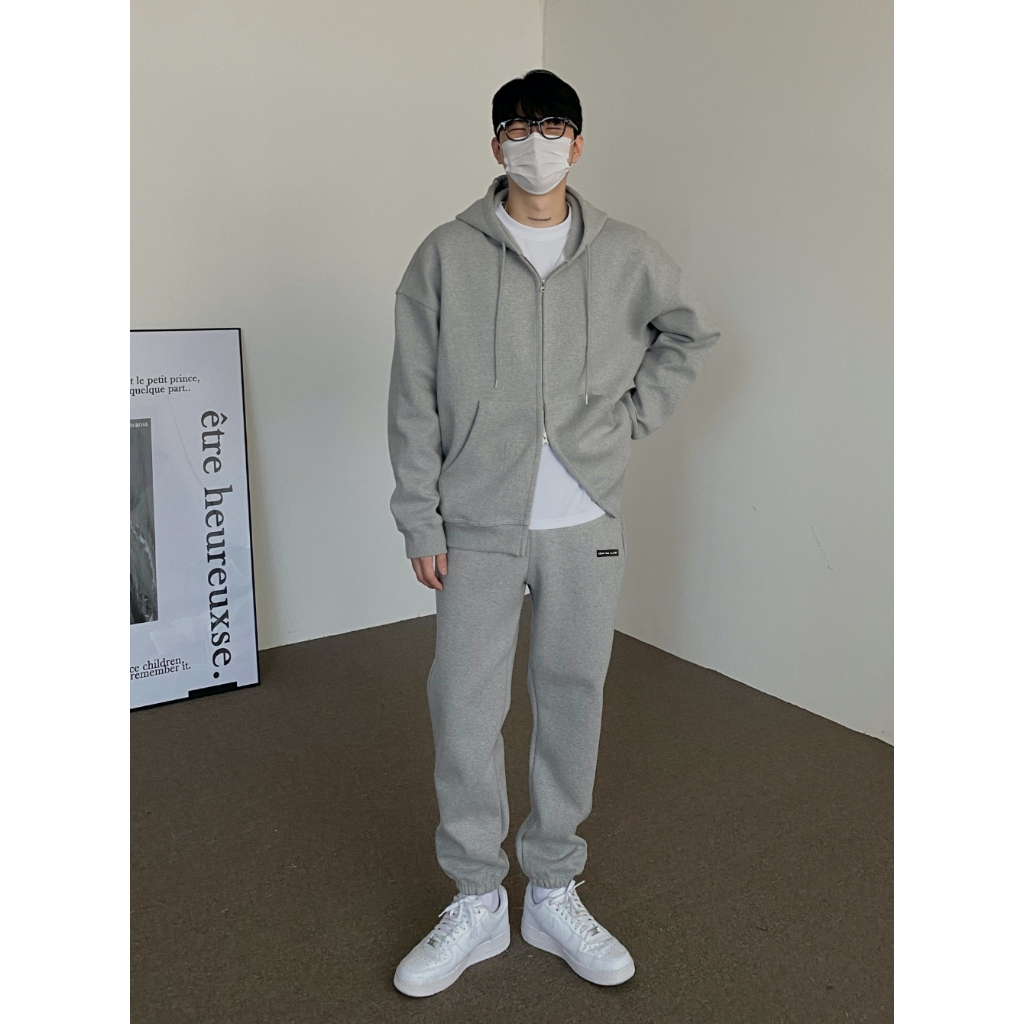 Áo Hoodie Khoá Zip 2 Chiều Dáng Ngắn Phong Cách Hàn Quốc / RT CLASSY DOUBLE ZIPPER HOODIE