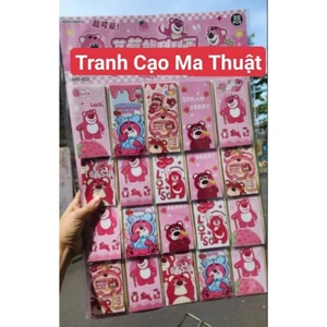 5 Sổ Cạo Ma Thuật Hình Gấu Dâu Dễ Thương Kèm Que Cạo Tranh