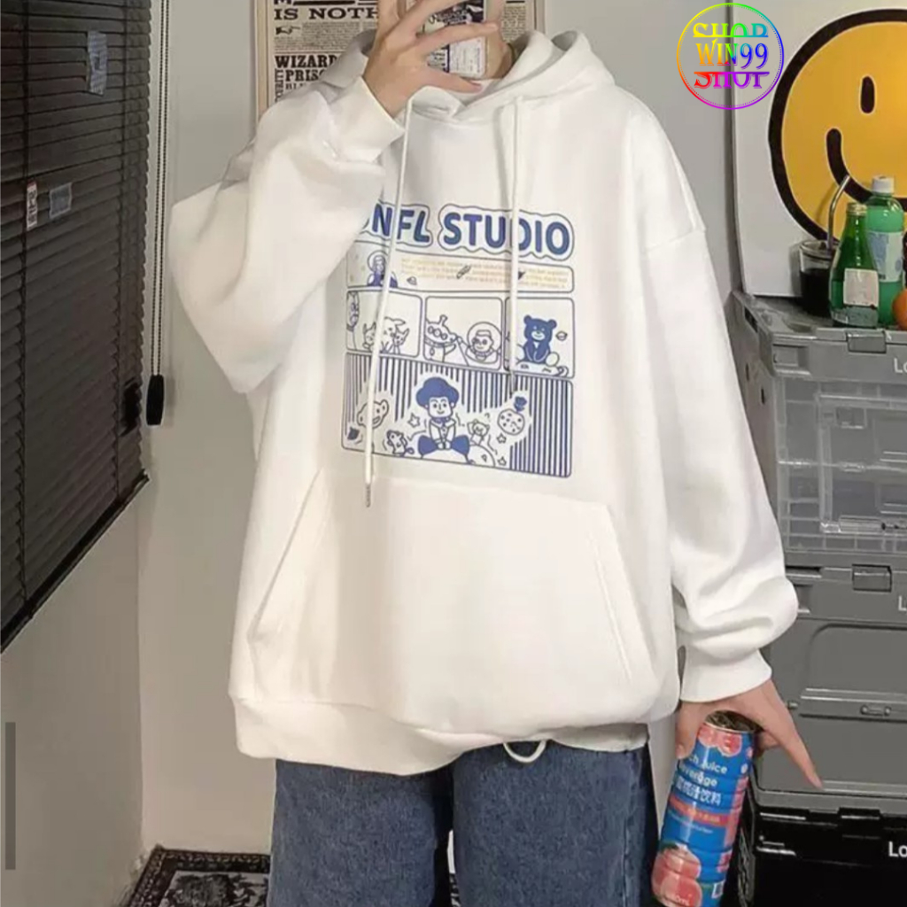 ÁO HOODIE NỈ NGOẠI NAM NỮ FORM RỘNG Phong Cách Hàn Quốc Chất Liệu Cao Cấp Co Giãn Tốt SSL
