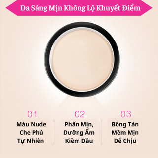 Phấn phủ dạng bột Senana giúp làm sáng da mặt chống thấm nước kiểm soát dầu lên đến 12h