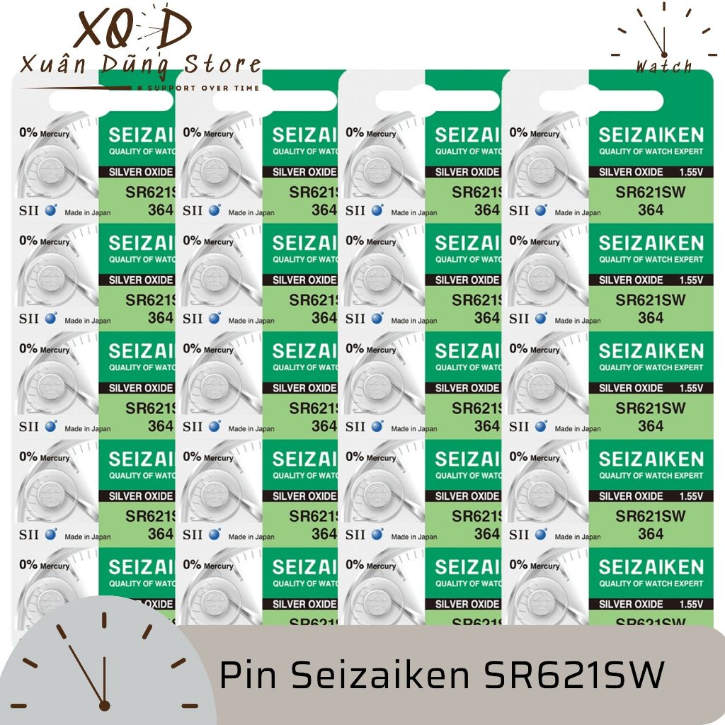 5 viên Pin Seizaiken dành cho đồng hồ đủ mẫu SR621SW SR626SW SR616SW ...