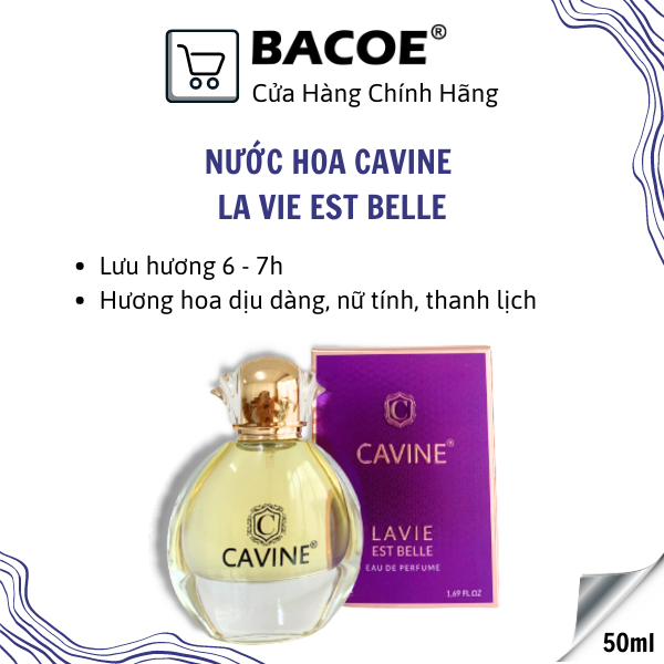NƯỚC HOA CAVINE SANG TRONG LƯU HƯƠNG SIÊU BỀN LÂU 4 MÙI 50ML