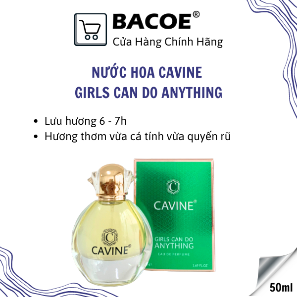 NƯỚC HOA CAVINE SANG TRONG LƯU HƯƠNG SIÊU BỀN LÂU 4 MÙI 50ML