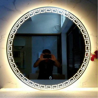Gương Tròn Treo Tường Có Đèn LED, Gương Treo Bàn Trang Điểm, Nhà Tắm, Nút Cảm Ứng tắt mở,Diamond Mirror T-PMHV