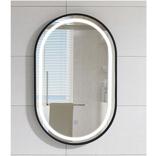 Gương Led Cảm Ứng Treo Tường Oval Khung Nhôm Bọc Viền, Gương Phòng Tắm Cao Cấp,bàn trang điểm,hình nhộng DiamondMirror