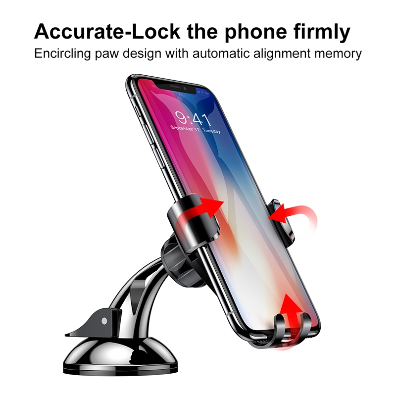 Giá Đỡ Điện Thoại Ô Tô Baseus Có Giác Hút Gắn Kính Chắn Gió Xe Hơi Cho Xiaomi Huawei Samsung Oppo