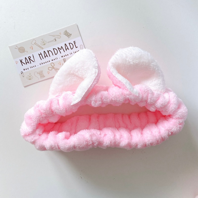 [Mã giảm 50% LIVESTREAM] Băng đô rửa mặt tai thỏ tai mèo dễ thương bông êm mềm cute