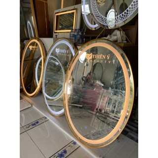 Gương LED Elip Khung Nhôm Viền, Có nút cảm ứng on/off, EL-PMV-KN, DIAMOND MIRROR