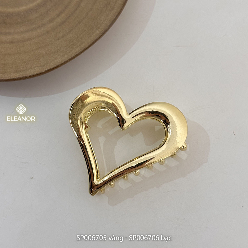Kẹp tóc nữ Eleanor Accessories hình trái tim kẹp tóc càng cua phong cách Hàn Quốc phụ kiện tóc 6705
