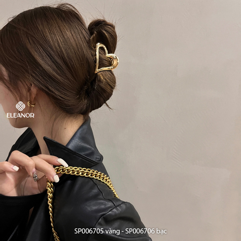 Kẹp tóc nữ Eleanor Accessories hình trái tim kẹp tóc càng cua phong cách Hàn Quốc phụ kiện tóc 6705