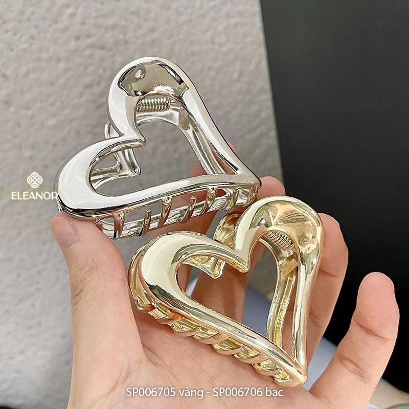Kẹp tóc nữ Eleanor Accessories hình trái tim kẹp tóc càng cua phong cách Hàn Quốc phụ kiện tóc 6705