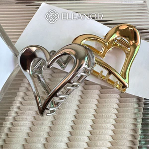 Kẹp tóc nữ Eleanor Accessories hình trái tim kẹp tóc càng cua phong cách Hàn Quốc phụ kiện tóc 6705